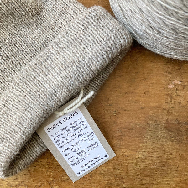 Simple Beanie Light (Shetland, Leicester, Alpaca 4 Ply)
