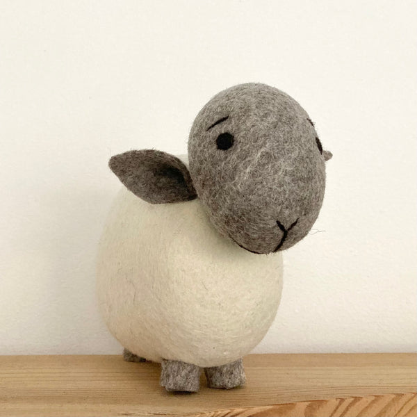 Natural Wool Felt Sheep