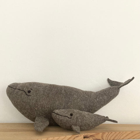 XL Baleen Whale and Baby Set